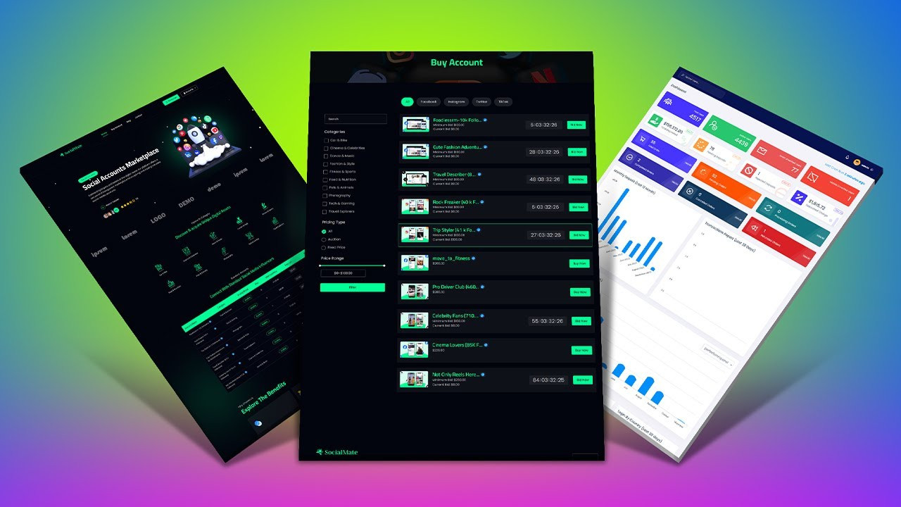 SocialMate - Social Media Account Selling Marketplace