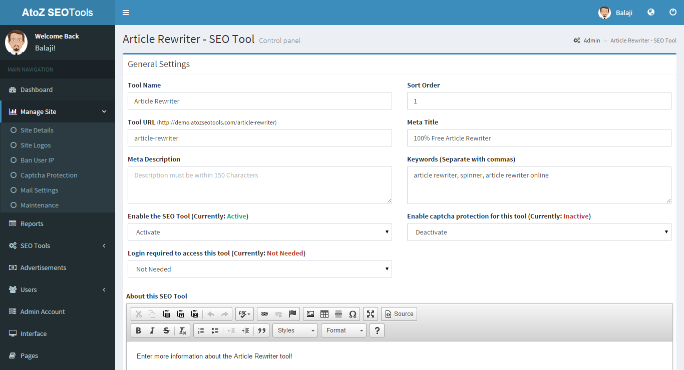 A to Z SEO Tools - Search Engine Optimization Tools source code