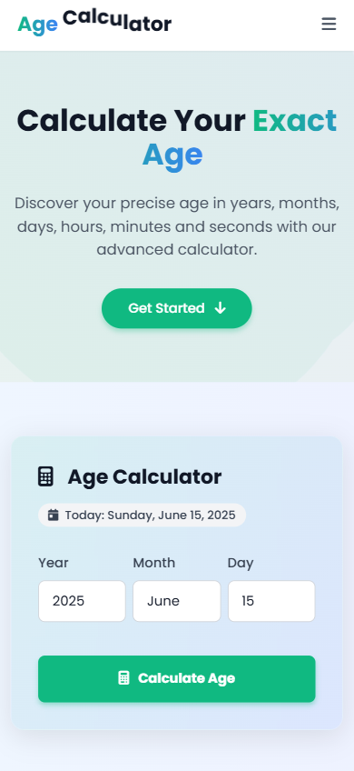 Modern Age Calculator Website with Life Tracker | Detailed Time Breakdown + Fun Facts | Responsive UI + Full Source Code