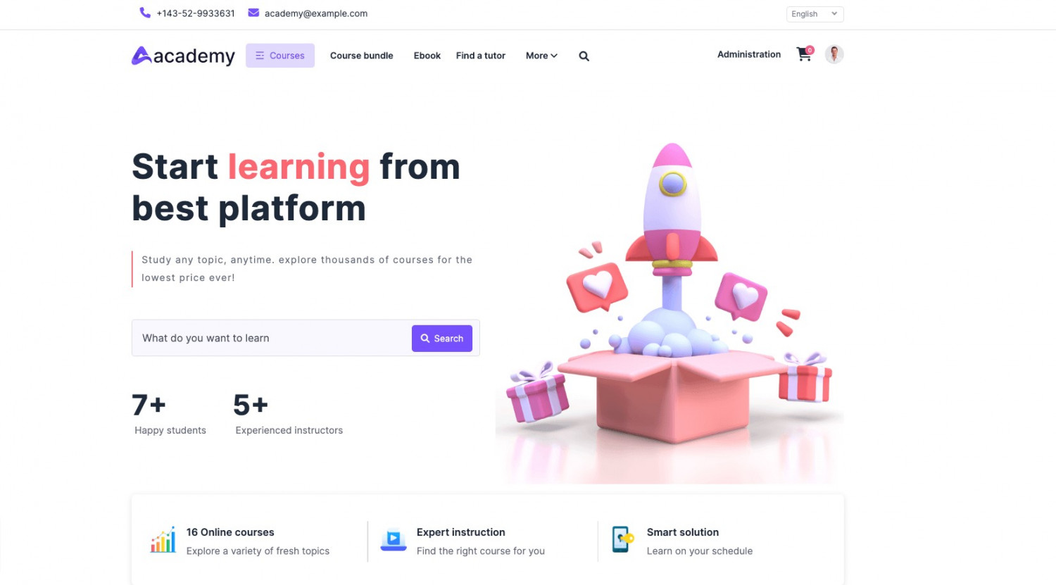 Academy LMS - Learning Management System with Addon